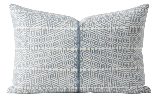 Madu Pillow Cover in Blue, Susan Connor Textiles