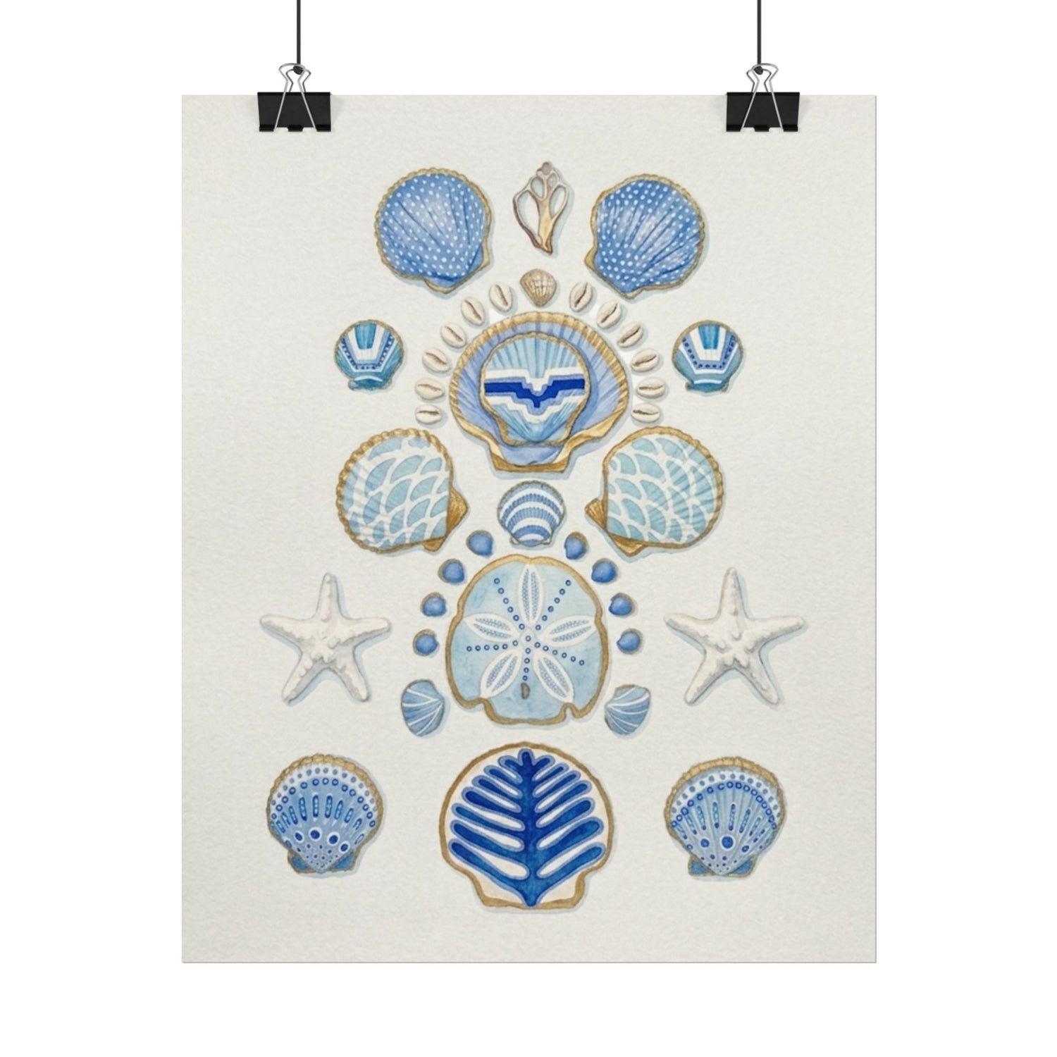 Water Color Shell Print