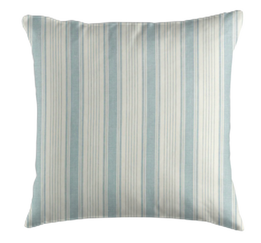 Ojai Stripe Pillow Cover in China Blue, Schumacher Textiles