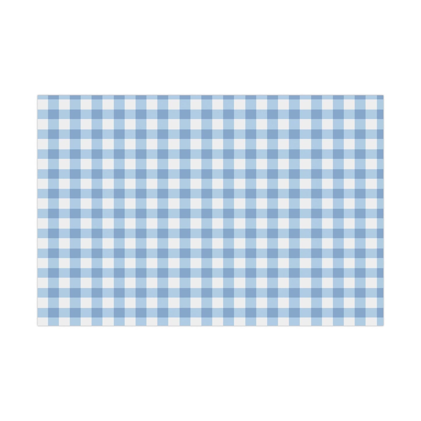 Light Blue Gingham Wrapping Paper